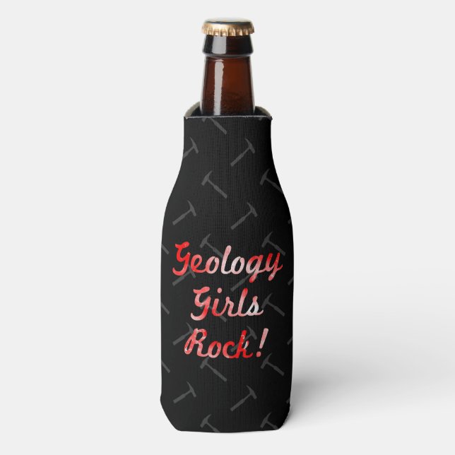 Geology Girls Rock! Flaschenkühler (Flaschenvorderseite)