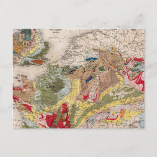Geology of Europe Postkarte