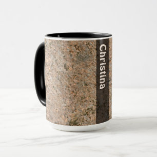 Geology Rock Texture mit Namen Tasse