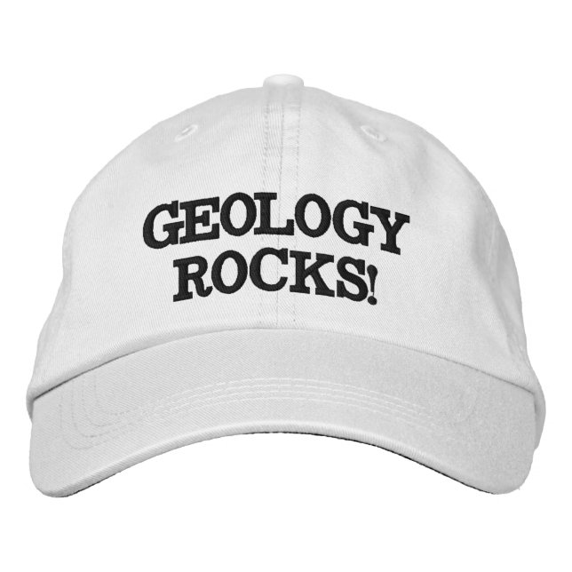 "GEOLOGY ROCKS!" BESTICKTE BASEBALLKAPPE (Vorderseite)