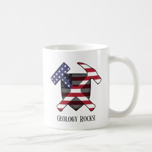 "Geology Rocks", das amerikanische Logo "Crossed H Kaffeetasse