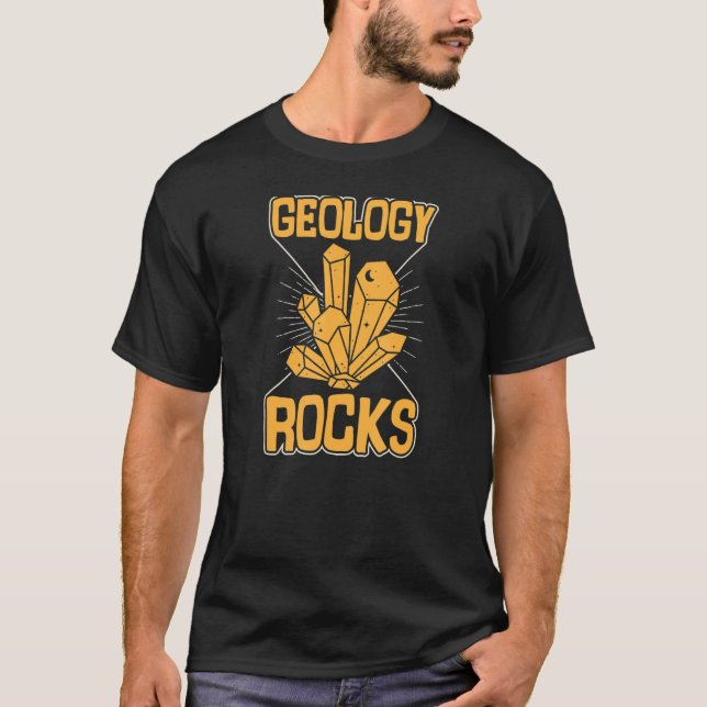 Geology Rocks Funny Mineral Rock Crystal Collector T-Shirt (Vorderseite)