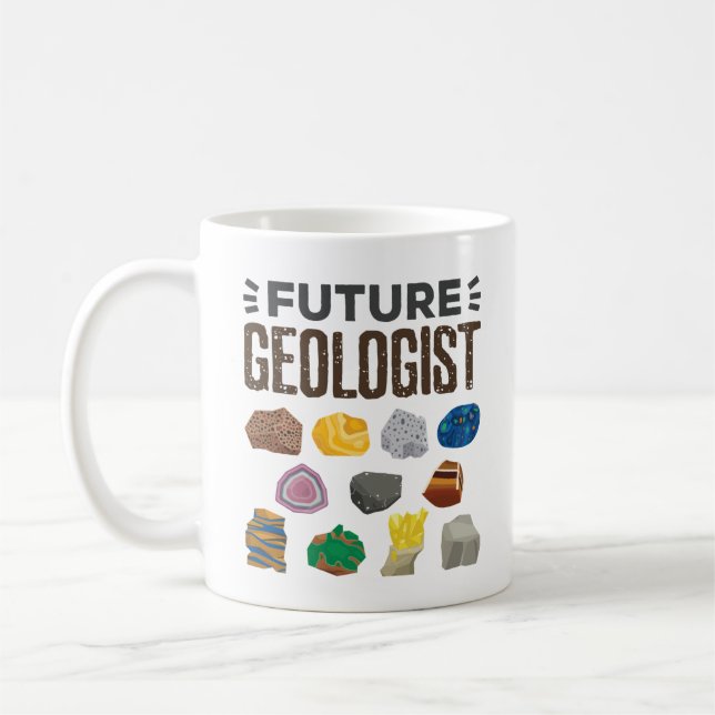 Geology Rocks Gems, der zukünftige Geologe Kaffeetasse (Links)