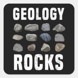 Geology Rocks Mineral Gift für Geologe Quadratischer Aufkleber