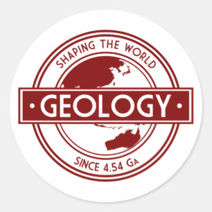 Geology- Shaping the World Logo (Asia/Australia) Runder Aufkleber