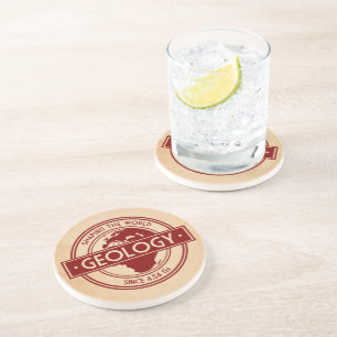 Geology- Shaping the World Logo (Europa) Sandstein Untersetzer