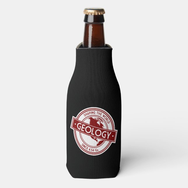 Geology- Shaping the World Logo (North America) Flaschenkühler (Flaschenvorderseite)