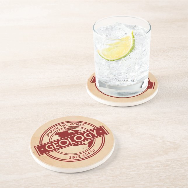 Geology- Shaping the World Logo (North America) Getränkeuntersetzer (Seite)