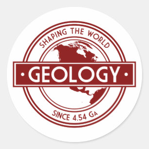 Geology- Shaping the World Logo (North America) Runder Aufkleber