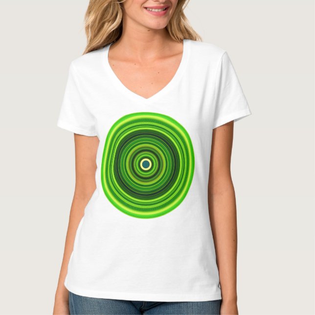 Geomagnetic Green Mandala T-Shirt (Vorderseite)