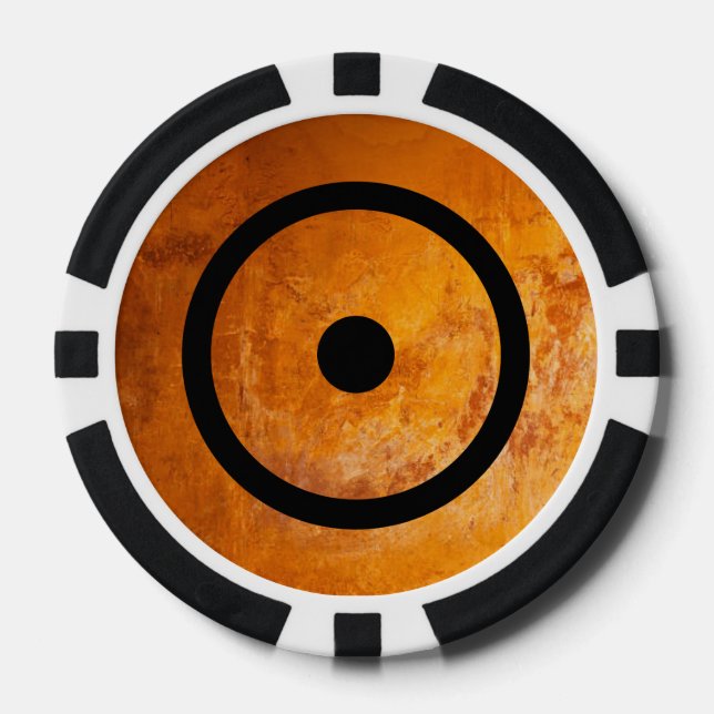 Geomantischer Hexenstein Pokerchips (Vorderseite)