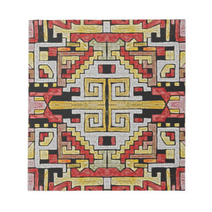 Geomethisches Tribal/ethnisches Muster Notizblock
