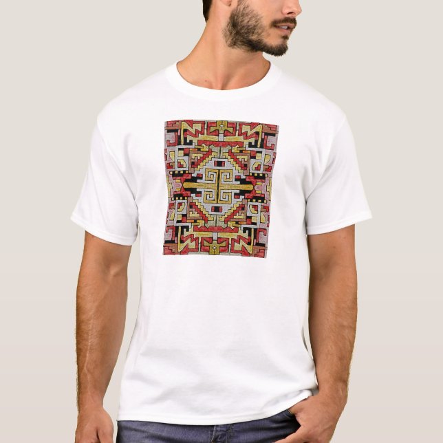 Geomethisches Tribal/ethnisches Muster T-Shirt (Vorderseite)