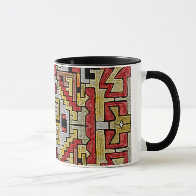 Geomethisches Tribal/ethnisches Muster Tasse (Rechts)
