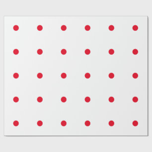 Geometic Red Polka Dots Muster Custom White Geschenkpapier