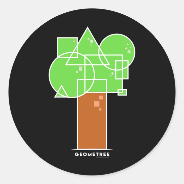 Geometree I Runder Aufkleber (Vorderseite)