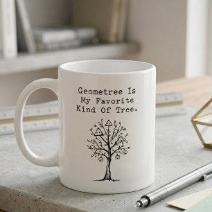 Geometree Lieblingsbaum Lustiges Mathe-Natur-Desig Kaffeetasse