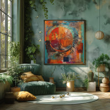 Geometría de Colores: Collage Abstracto y Orgánico