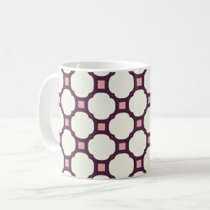 Geometric 009 neutral & rosa kaffeetasse