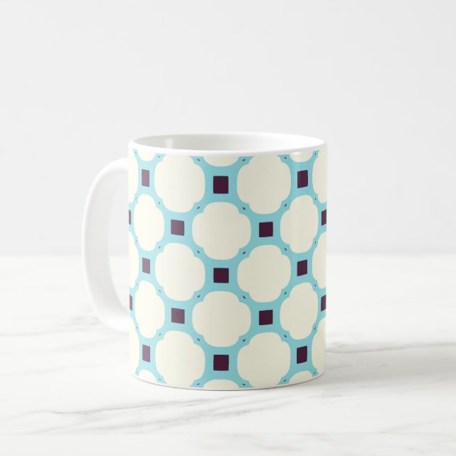 Geometric 010 neutral & blau kaffeetasse (Vorderseite Links)