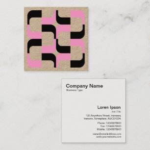 Geometric 020614 - Schwarz und Rosa Quadratische Visitenkarte