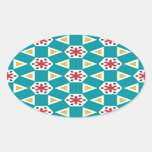 Geometric 230614 (01) ovaler aufkleber