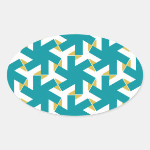 Geometric 230614 (03) ovaler aufkleber