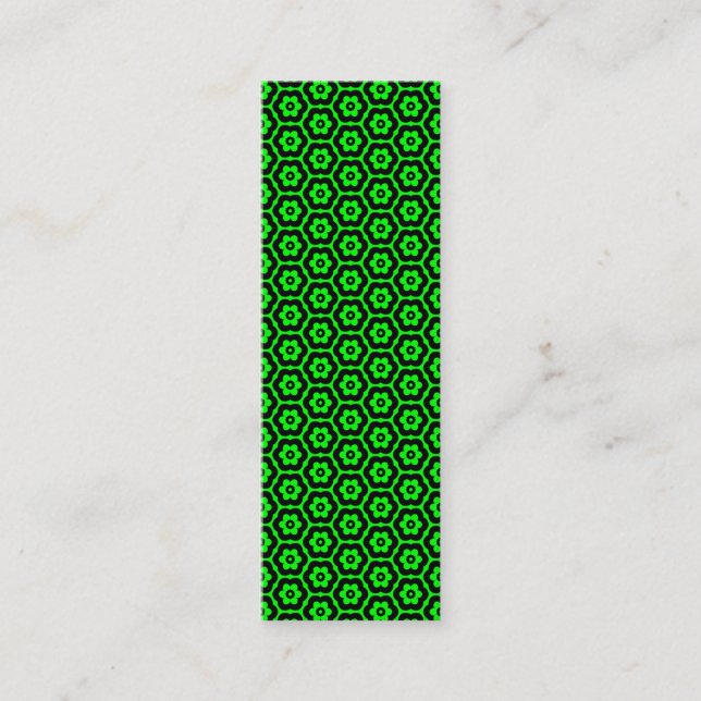 Geometric 280514 (03) - Black on Green Mini Visitenkarte (Vorderseite)