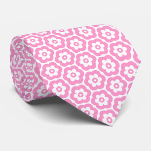 Geometric 280514 (03) - Pink on White Krawatte