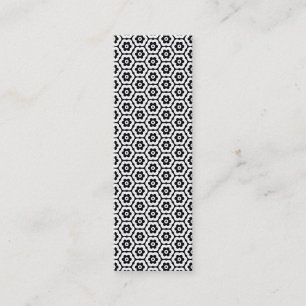 Geometric 280514 (03) - White on Black Mini Visitenkarte