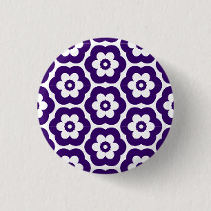 Geometric 290514 (3) - Tief Lila in Weiß Button