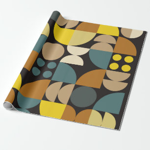 Geometric abstract artwork poster with colorful si geschenkpapier
