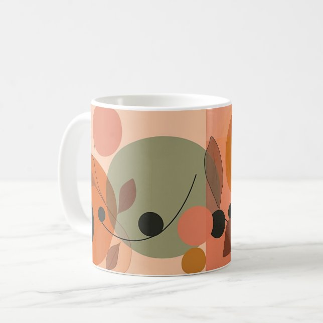 Geometric abstract artwork. retro vintage kaffeetasse (Vorderseite Links)