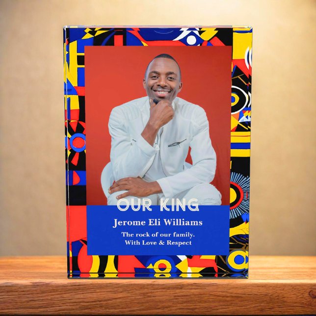 Geometric Abstract Christmas Gifts for Black Men Fotoblock (Geometric Abstract Christmas Gifts for Black Men Photo Block)