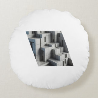 Geometric Abstract Concrete Structure with Sharp A Rundes Kissen