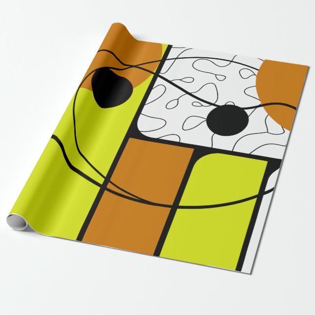 Geometric Abstract Design with Bold Shapes Geschenkpapier (Ungerollt)