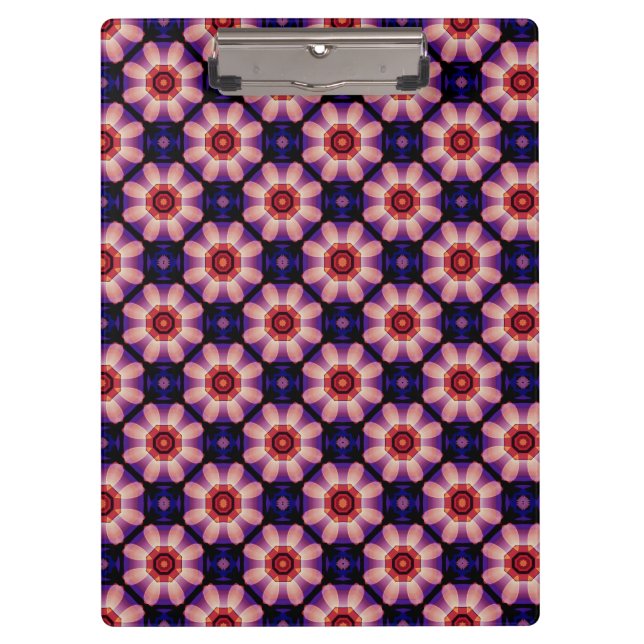 Geometric Abstract Floral Klemmbrett (Vorderseite)