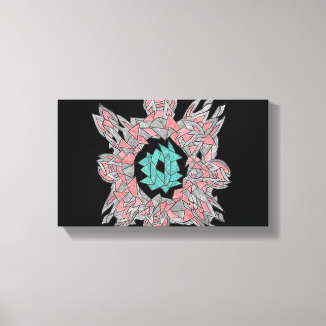 Geometric Abstract Flow Canvas Leinwanddruck (Vorderseite)