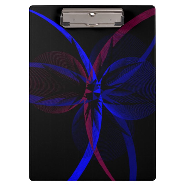 Geometric Abstraction Clipboard Klemmbrett (Vorderseite)