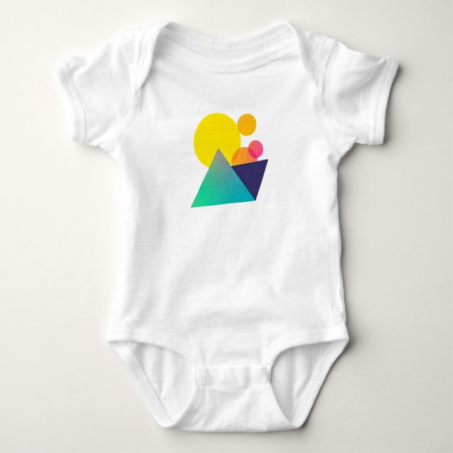 Geometric Abstrakt Baby Tshirt (Vorderseite)