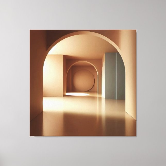 Geometric Arch Interior Leinwanddruck (Vorderseite)