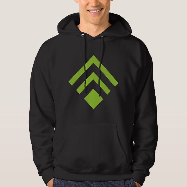 Geometric Arrow 02 - Martian Green Hoodie (Vorderseite)