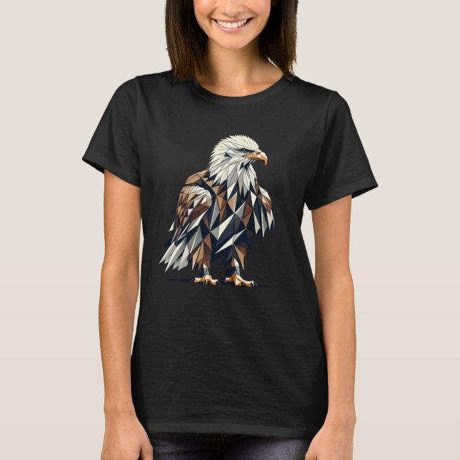 Geometric Art Bald Eagle Bald Eagles T-Shirt (Vorderseite)