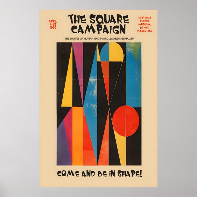 Geometric Art Poster Colorful Abstract Exhibition (Vorne)