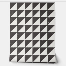 Geometric Black And Off-White Triangles Wallpaper Tapete