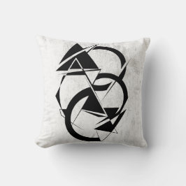 Geometric Black and White Throw Pillow Kissen