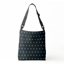 Geometric Black Blue Polka Dots