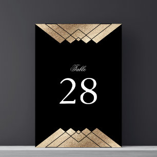 Geometric Black Gatsby Wedding Tischnummern
