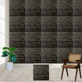 Geometric Black Gold Glitzer Einzigartiger moderne Fliese