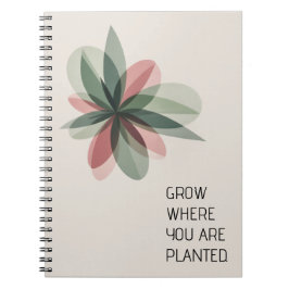 Geometric Bloom Modern Cover Art Notizblock